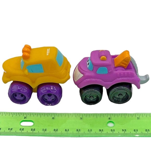 Hasbro Tonka Other - 2 HASBRO TONKA CHUCK & FRIENDS Vehicles 2008 Purple Tow Truck 2006 Yellow Truck